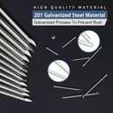 2 x 800pcs Galvanized Steel Hardware Nails with Storage Box, 1 Inch Flat Head Nails for Hanging Pictures and Woodworking, Picture Hanging Nails, Small Nails, Wall Nails, Wood Nails, Finishing Nails