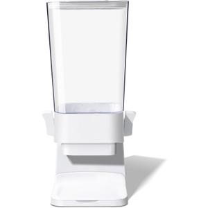 Cereal Dispenser Countertop, 5L Cereal Containers Storage Dispenser for Pantry, Large Dry Food Cereal Dispenser, Not Easy to Crush Cereal, Can Hold Oatmeal, Candy, Snack, Grain, Pet Food (White, 1Pc)