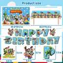Toy Cartoon Birthday Party Decorations, Toy Themed Party Supplies Include Banner, Cake Topper, Cupcake Topper, Balloons, Backdrop, Tablecloth