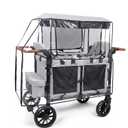 Clear Stroller Rain Cover for Trolley Cart, Rain Cover for Wagon Stroller with Mosquito Net, Big Size Suitable for The WonderFold W4 Original, Waterproof Picnic Camping Accessories (Cart Not Included)