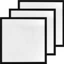 12x12 inch Square Picture Frames, Compatible With 30x30 cm Without Mat, for Arts or Photos or Posters Display, Black Frame with Acrylic Protection and Hanging Kit, Pack of 3