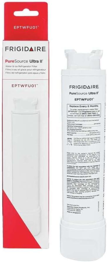 FRIGIDAIRE EPTWFU01 PureSource Ultra II Refrigerator Water Filter, 1 Count, White