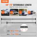 VEVOR Cargo Bar, Truck Bed Bar Adjustable from 40" to 73", Heavy-Duty Steel Cargo Stabilizer Bar with 220 lbs Capacity, Truck Load Bar Stop Sliding for Pickup Truck Bed, SUV