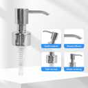 Matte Black Lotion Pump Dispenser, Stainless Steel 304, Set of 2, 11cm Height (Bright Silver)