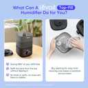 LEVOIT Classic 160 Top-Fill Ultrasonic Cool Mist Humidifier, Super Easy to Fill and Clean, Quiet Operation for Bedroom Home Baby & Plants, Auto Shut-off for Safety, 360 Rotating Nozzle, 2.5L, Black