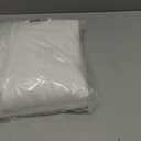 NICETOWN White Linen Sheer Curtains and Drapes 84 inches Long, Rod Pocket & Back Tab semitransparent with Light Through Vertical Window Treatments for Sliding Glass Door & Living Room, 52"W, Set of 2