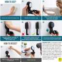 TAILI Shower Head Holder Suction Cup, Adjustable Height & Angle, Wall Mounted, Waterproof, Black, Plastic, Round, Bathroom & Shower Fixture