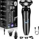 Electric Razor for Men, Men's Rotary Shavers, Waterproof, Wet and Dry Rechargeable Electric Shaver for Men's Faces with a Cordless and Floating Head,Portable Travel Razor,an Ideal Gift for Men