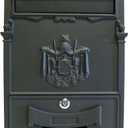 Locked Aluminum Mailbox, Multi-Colored (Medium, Black)