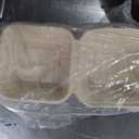 [50 COUNT]Harvest Pack 6 X 6" Compostable Clamshell Take Out Food Containers, PFAS FREE Square To go Containers with Lids, Heavy-Duty Disposable Bagasse Bento Cake Box, Eco-Friendly Sugarcane Fibers