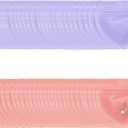 100 PCS Heart-Shaped Jewelry Bags - Clear Resealable Packaging Bags for Earring Jewelry, Small Trinkets, Party Favors (Pink Purple)