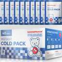 Quick Aid Instant Cold Packs - 40-Pack Disposable Ice Packs for Injuries, Pain Relief, Swelling, Sprains, Toothaches, Inflammation - No Freezing Required - First Aid Cold Compress