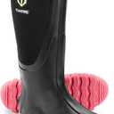 TIDEWE Rubber Boots for Women with Steel Shank, Waterproof Rain Boots Multi-Season, 6mm Neoprene Sturdy Rubber Outdoor Hunting Boots Next Camo G2 (Pink & Green)  7