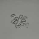 10 Pcs Stainless Steel Napkin Rings Metal Napkin Ring Holders Easter Modern Serviette Buckles Metallic Adornment for Spring Table Kitchen Dinner Party Wedding(Matte Silver Semicircle)