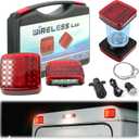 Wireless Trailer Lights Kit Magnetic, LED Wireless Tail Lights for Trailer with Strong Magnet and Rechargeable Battery, IP67 Waterproof, Portable Tow Light Set for Trucks, RVs, Boats, Campers