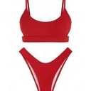 Zaful Women High Cut Bikini Sets String Sexy Swimsuit Two Piece Underwire Bathing Suit Brazilian Cheeky Cut Out Cute Swimwear, Small