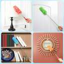 Tanlade 8 Pcs Microfiber Feather Duster for Cleaning 13-31 Inch Extendable Cobweb Dusters Ceiling Fan Duster Washable Bendable Tool for Office Car Window Furniture (Bright Color)