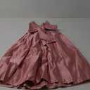 MCieloLuna Flower Girls Satin Tulle Princess Pageant Dress for Wedding Kids Pearls Prom Ball Gowns with Bow-Knot, Pink