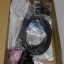 Wide Rain Shower Head With 5 Modes Handheld Showerheads, High Pressure Showerhead Combo with Extension Arm for Bathroom Accessories, Adjustable Shower Head with Anti-Clog Nozzles (Black)