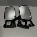 Universal Clip-on Towing Mirrors Extended Mirrors for Towing 360 Degree Rotation Adjustable Towing Mirror, Black, 2 Pieces