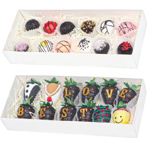 TEMLQPACK 20Pack 12x 4.8 x 2Inches Clear Chocolate Covered Strawberries Boxes for 12 Cookies Boxes Charcuterie Boxes Bakery Boxes Cakesickle Gift Boxes for Christmas Valentine's Mother's Day