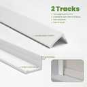 Stretchable Light Blocking Strips for Window Shades and Blinds(White, 26", 2PCS)