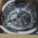 Industrial Drum Chandeliers, Modern Black Metal Pendant Lighting Walnut Wood Grain 4-Ligth Semi Flush Mount Chandelier 12" for Foyer Entryway Kitchen Hallway Dining Room