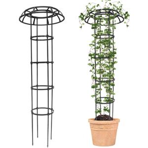 Quibbay Garden Trellis for Climbing Plants Outdoor, 65 Inch Mushroom Top Trellis for Climbing Plants, Plant Trellis Support for Potted Plants Climbing Vine Rose Clematis Vegetable Trellis, 1 Pack