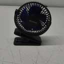 Gaiatop Portable Clip on Fan Battery Operated, Small Powerful 3 Speed Quiet 360 Rotate, USB Rechargeable Mini Personal Cooling Fan for Desk Table Home Office Stroller Camping Women Gifts Black Blue