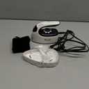 Sundu Mini Travel Iron with Steam,1000W Portable Non-Stick Soleplate Steam Small Iron for Quilting & Sewing,300 Microsteam Holes,90ml Water Tank,Lockable Safety Base,Digital Temperature Control (Black and white)