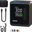 Tire Inflator Portable Air Compressor, 150PSI Air Pump for Car Tires, Cordless Bike Pump with Battery & 12V DC Dual Power, LCD Screen, Pressure Gauge for Motorcycle, Balls and More