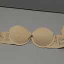 Strapless Push Up Bra with Clear Straps for Women, Thick Padded Underwire Convertible Bras Add One Cup (34B, Nude)