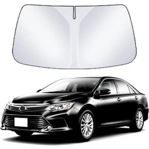 Car Sun Shade Front Windshield Compatible with Toyota Camry Custom Fit LE XSE XLE Hybrid SE Sedan Upgraded 2025 2024 2023 2022 2021 2020 2019 2018 Window Sunshade Protector Shield Sun Visor Cover