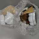 FYUEROPA Pumpkin Bowl Set with Lid and Handle, Set of 4 Ceramic Ramekins for Baking, Casserole Dish Individual Severing Pot, Stoneware, Oven Safe, 14 Oz (White) 1 UNBROKEN.