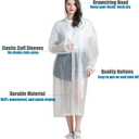 HLKZONE Raincoat, 2 Pack Rain Ponchos for Adults Travel Rain Jacket Packable Rain Coats for Women with Drawstring Hood