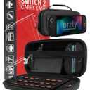 Orzly Case Compatible with Nintendo Switch 2 Protective Carry Case (2025 Model) with Screen Padding, Game Card microSD Pockets for Console and Accessories Screen Size 7.9" - Gift Boxed