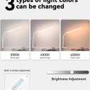 2 Pack LED Desk Lamp with Clamp, Desk Lamps for Home Office Three Colors Dimming, Computer Desk Monitor Light Bar Curved, Clip on Reading Accessories Lighting, Work from Home Essentials