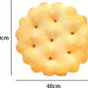 Cookie Shaped Plush Throw Pillow, Soft Biscuits Stuffed Seat Cushion for Sofa Chair Car Bedroom Home Decor (Round)