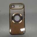 Misscase for iPhone Air Magnetic Glitter Case Compatible with MagSafe,Full Protection Slim Shockproof Case with Camera Lens Protector Plating Bling Cover Case for iPhone 17 Air 6.5" Gold