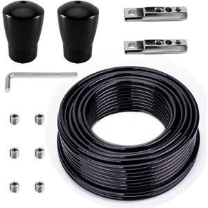 32.8Ft PU Gym Fitness Cable with Ball Stopper Ends for Home Gym Machine Accessories,LAT Pulldown, Low Row, Functional Trainer Machine