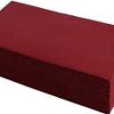 KMAKII Disposable Napkins Cloth Like Paper Napkins Linen-Feel Guest Towels Paper Hand Towels Hand Napkins Cloth For Bathroom,Weddings, Parties,Dinners 50 Count, Size 7.87 X 15.75 Inches- Burgundy