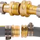 5 Set Garden Hose Repair Connector Kit with Clamps, Fit for 3/4" or 5/8" Garden Hose Fitting, Male and Female Hose Adapter, Water Hose Repair Kit