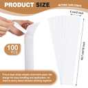 100 Pack Clear Packing Tape Precut Return Tape Strips Bulk Packaging Mailing Sheets Banded Strip for Sealing Moving Shipping Mailing Wrapping Decoration, Office, Home Business, Warehouse(2'' X 18'')