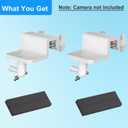 2 Pack Gutter Mount Compatible with eufyCam 2C/2C Pro, 2/2 Pro, 3C/S300, 3/S330,SoloCam S220/C210, 360Rotation Security Bracket with 1/4 Screw Thread(Camera Not Included)