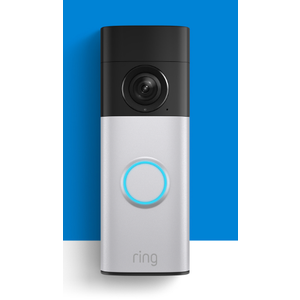 Ring Wired Doorbell Plus (newest model), Home or business security, Retinal 2K with wide-angle video, 4x Enhanced Zoom, and Low-Light Sight, Nickel Silver