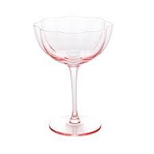 Tabletops Unlimited Coupe Glass Set - Pink