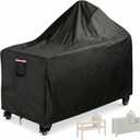 Big Green Egg Covers fit for 60 Inch Kamado Ceramic Grill, Outdoor Big Green Egg Table Cover Heavy Duty 600D Waterproof, Compatible with BigGreen Egg Table 60" L x 30" D x 50" HBlack