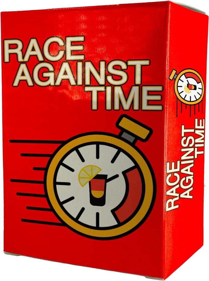 Race Against Time – A Thrilling Party Drinking Card Game for Adults, College Nights, Pre-Game Fun & House Gatherings - High-Energy Challenges, Quick-Fire Questions & Shots