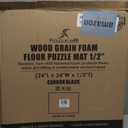 ProsourceFit Wood Grain Puzzle Mat -inch, 6 EVA Foam Interlocking Floor Tiles (24 Sq Ft) for Secure Indoor Room Workout Flooring and Playmat