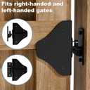 Anti Sag Fence Door Frame Kit Double Door Kit Heavy Duty 90 Degree Right Angle Hinges with Self-Locking Gate Latch & Corner Brace - for Wood Gates, Garden Fence